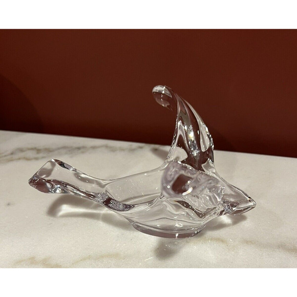 Princess House Lead Crystal Flying Bird Dove Candy Trinket Dish - Picture 8 of 8